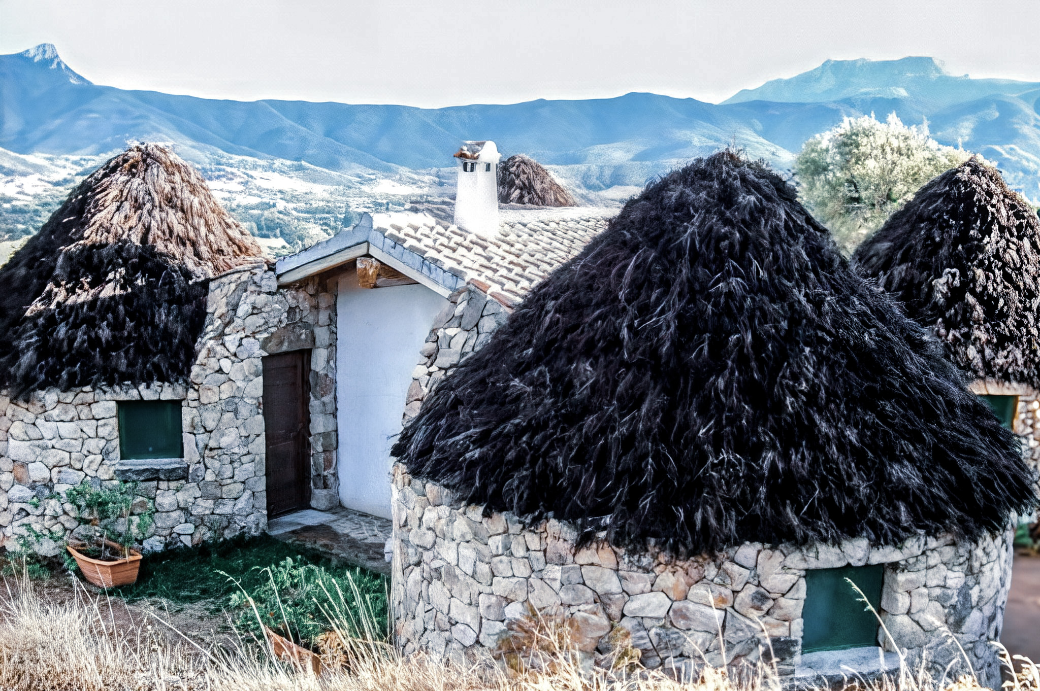 Blick auf die Pinnettus von L'Essenza, außergewöhnliche Unterkunft in Sardinien